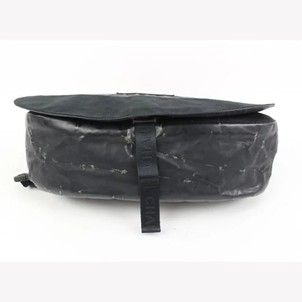 Chanel XL Black Sports Logo Messenger Bag 92cz418s